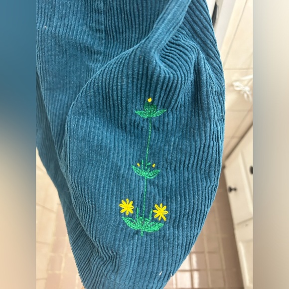 Blue mini dress with small flower detail - Picture 4 of 4